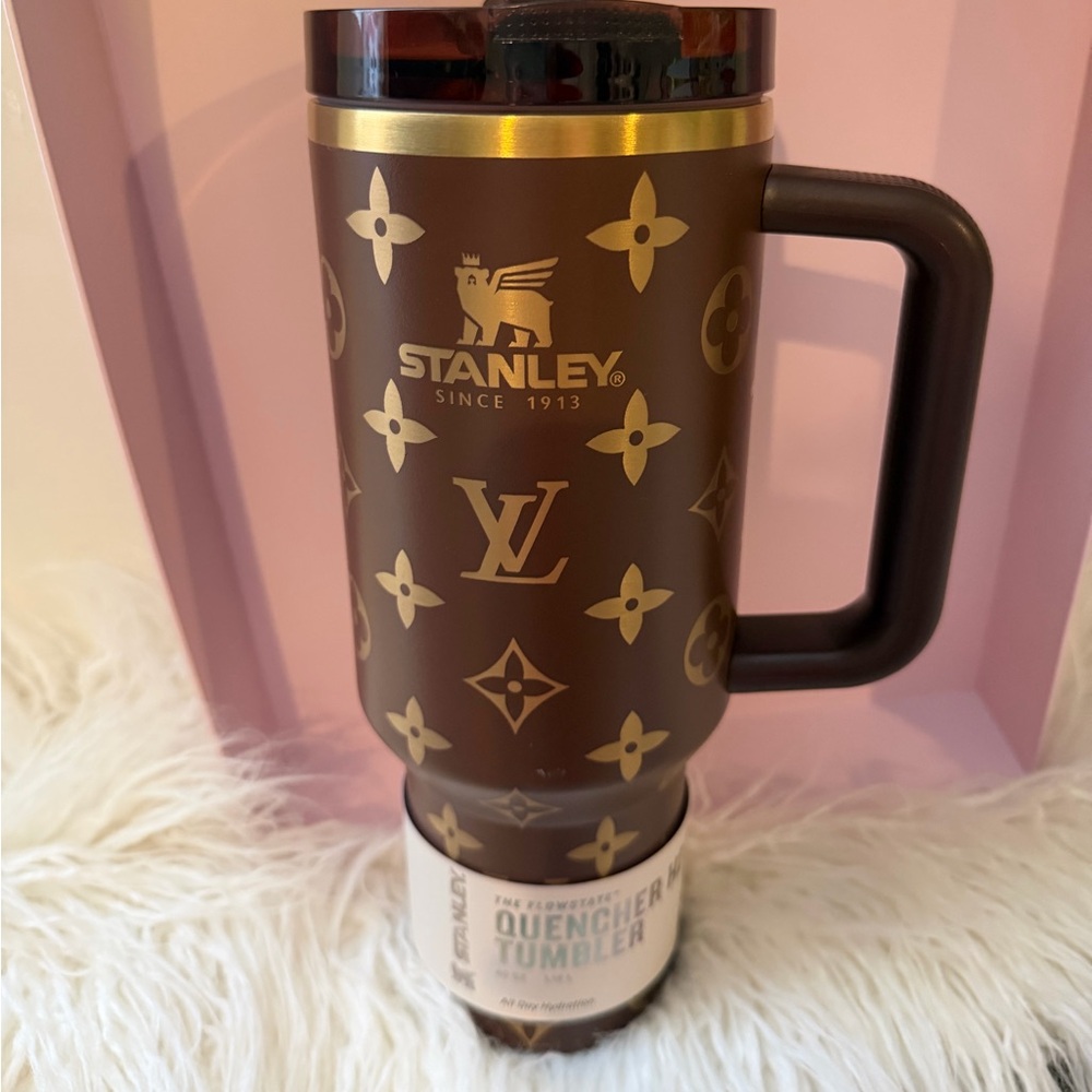 Stanley Limited Edition lv Brown and Gold Tumbler